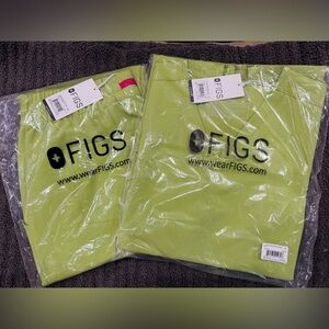 Brand New Figs Matcha Scrub Set Top M, bottom M